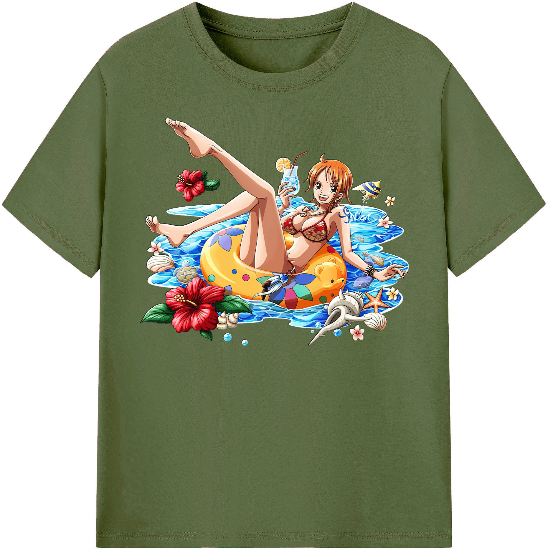 ワンピース ナミ ONE PIECE Nami 綿100％半袖Tシャツ（フロントプリント）